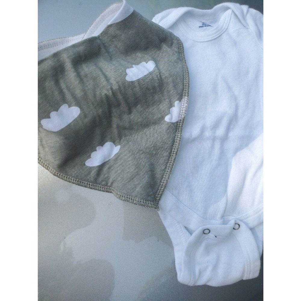 Gerber Unisex one piece top & Cloud Bandana